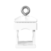 Schilderklemme Kunststoff, weiß ohne Ösen / Haken für 40 x 40 mm / Ø 42 mm Schaftrohr - Art.Nr. 31313W – Bild 2