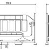 SET mit 20 Absperrgitter auf Lager- und Transporttraverse - Art.Nr. 33320KDRF-SET – Bild 2