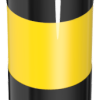 Stahlrohrpoller Ø 152 x 3,2 mm ortsfest, zum Einbetonieren gelb / schwarz - Art.Nr. 40150BG