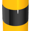 Stahlrohrpoller Ø 152 x 3,2 mm ortsfest, zum Einbetonieren gelb / schwarz - Art.Nr. 40151BG