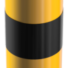 Stahlrohrpoller Ø 152 x 3,2 mm herausnehmbar, mit Dreikantverschluss gelb / schwarz - Art.Nr. 40151FBG – Bild 3