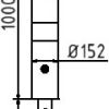 Stahlrohrpoller Ø 152 x 3,2 mm herausnehmbar, mit Dreikantverschluss gelb / schwarz - Art.Nr. 40151FBG – Bild 4
