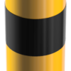 Stahlrohrpoller Ø 152 x 3,2 mm herausnehmbar, ohne Verschluss gelb / schwarz - Art.Nr. 40151HBG – Bild 3