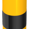 Stahlrohrpoller Ø 152 x 3,2 mm ortsfest, zum Einbetonieren gelb / schwarz - Art.Nr. 40152BG