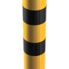 Stahlrohrpoller Ø 152 x 3,2 mm zum Aufdübeln, elastisch gelb / schwarz feuerverzinkt und gelb beschichtetmit drei schwarzen Streifen - Art.Nr. 40153NPBG – Bild 3