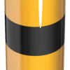 Stahlrohrpoller Ø 193 x 3,6 mm ortsfest, zum Einbetonieren gelb / schwarz - Art.Nr. 40191BG