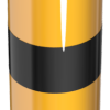 Stahlrohrpoller Ø 193 x 3,6 mm herausnehmbar, mit Dreikantverschluss gelb /schwarz - Art.Nr. 40191FBG