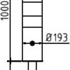 Stahlrohrpoller Ø 193 x 3,6 mm herausnehmbar, mit Dreikantverschluss gelb /schwarz - Art.Nr. 40191FBG – Bild 4