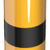 Stahlrohrpoller Ø 193 x 3,6 mm ortsfest, zum Einbetonieren gelb / schwarz - Art.Nr. 40192BG