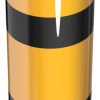 Stahlrohrpoller Ø 273 x 5 mm ortsfest, zum Einbetonieren gelb / schwarz - Art.Nr. 40271BG – Bild 2
