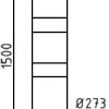 Stahlrohrpoller Ø 273 x 5 mm ortsfest, zum Einbetonieren gelb / schwarz - Art.Nr. 40271BG – Bild 4