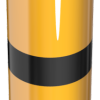 Stahlrohrpoller Ø 273 x 5 mm ortsfest, zum Einbetonieren gelb / schwarz - Art.Nr. 40272BG
