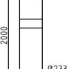 Stahlrohrpoller Ø 273 x 5 mm ortsfest, zum Einbetonieren gelb / schwarz - Art.Nr. 40272BG – Bild 4