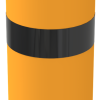 Stahlrohrpoller Ø 323 x 5 mm ortsfest zum Einbetonieren gelb / schwarz - Art.Nr. 40321BG