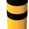 Stahlrohrpoller Ø 323 x 5 mm ortsfest zum Einbetonieren gelb / schwarz - Art.Nr. 40321BG – Bild 3