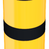 Stahlrohrpoller Ø 323 x 5 mm ortsfest zum Einbetonieren gelb / schwarz - Art.Nr. 40322BG
