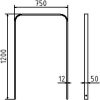 Anlehnbügel aus Flachstahl 50 x 12 mm in gebogener Ausführung - Art.Nr. 4050_075 – Bild 4