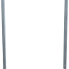 Anlehnbügel aus Flachstahl 50 x 12 mm in gebogener Ausführung ohne Querholm Gesamtbreite: 1000 mm feuerverzinkt - Art.Nr. 4050_100