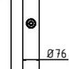 Edelstahlpfosten Ø 76 mm ohne Ziernut - Art.Nr. 4072FUH – Bild 4