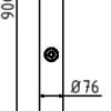 Edelstahlpfosten Ø 76 mm ohne Ziernut - Art.Nr. 4072FU – Bild 4