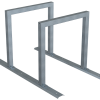 Fahrradanlehnbügel Reihenanlage Stahlrohr 60 x 60 mm - Art.Nr. 424_20