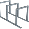 Fahrradanlehnbügel Reihenanlage Stahlrohr 60 x 60 mm 3 Einstellplätze - Art.Nr. 424_30