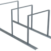 Fahrradanlehnbügel Reihenanlage Stahlrohr 50 x 12 mm 3 Einstellplätze - Art.Nr. 425_30