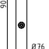 Edelstahlpfosten Ø 76 mm mit Ziernut - Art.Nr. 4272FU – Bild 4