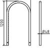 Rundbügel aus Stahlrohr Ø 48 mm x 2,5 mm zum Einbetonieren - Art.Nr. 448_065 – Bild 4