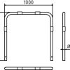 Rohrbügel aus Stahlrohr Ø 48 x 2,5 mm ohne Querholm zum Einbetonieren - Art.Nr. 448_06B – Bild 4