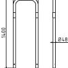 Rohrbügel aus Stahlrohr Ø 48 x 2,5 mm ohne Querholm zum Einbetonieren - Art.Nr. 448_09B – Bild 4
