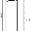Rohrbügel aus Stahlrohr Ø 48 x 2,5 mm ohne Querholm zum Einbetonieren - Art.Nr. 448_09 – Bild 4