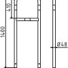 Rohrbügel aus Stahlrohr Ø 48 x 2,5 mm mit Querholm zum Einbetonieren - Art.Nr. 448_31B – Bild 4