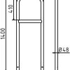 Rohrbügel aus Stahlrohr Ø 48 x 2,5 mm mit Querholm zum Einbetonieren - Art.Nr. 448_31 – Bild 4