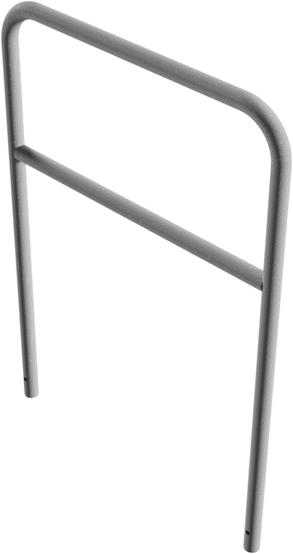 Rohrbügel aus Stahlrohr Ø 48 x 2,5 mm mit Querholm zum Einbetonieren - Art.Nr. 448_32 – Bild 3