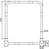 Rohrbügel aus Stahlrohr Ø 48 x 2,5 mm ohne Querholm für Dübelbefestigung - Art.Nr. 448_52B – Bild 4