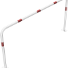 Rohrbügel aus Stahlrohr Ø 48 x 2,5 mm ohne Querholm für Dübelbefestigung - Art.Nr. 448_54B