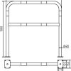 Rohrbügel aus Stahlrohr Ø 48 x 2,5 mm mit Querholm für Dübelbefestigung - Art.Nr. 448_62B – Bild 4