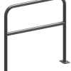 Rohrbügel aus Stahlrohr Ø 48 x 2,5 mm mit Querholm für Dübelbefestigung - Art.Nr. 448_62