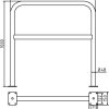 Rohrbügel aus Stahlrohr Ø 48 x 2,5 mm mit Querholm für Dübelbefestigung - Art.Nr. 448_62 – Bild 4