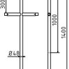 Schutzgeländer Stahlrohr Ø 48 mm Standpfostenzum Einbetonieren Mittelpfosten feuerverzinkt - Art.Nr. 448_81 – Bild 4