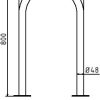 Edelstahlbügel Ø 48 mm für Dübelbefestigung - Art.Nr. 449_46P – Bild 4