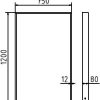 Anlehnbügel aus Flachstahl 80 x 12 mm ohne Querholm Gesamtbreite: 750 mm feuerverzinkt - Art.Nr. 452_075 – Bild 4