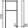 Anlehnbügel aus Flachstahl 80 x 12 mm - Art.Nr. 453_045 – Bild 4