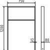 Anlehnbügel aus Flachstahl 80 x 12 mm - Art.Nr. 453_075 – Bild 4