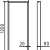 Ahnlehnbügel aus Stahlrohr 80 x 20 mm - Art.Nr. 458_045 – Bild 4