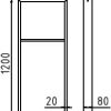 Ahnlehnbügel aus Stahlrohr 80 x 20 mm - Art.Nr. 459_045 – Bild 4