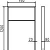 Ahnlehnbügel aus Stahlrohr 80 x 20 mm - Art.Nr. 459_075 – Bild 4