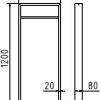 Ahnlehnbügel aus Stahlrohr 80 x 20 mm - Art.Nr. 459_145 – Bild 4