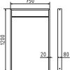 Ahnlehnbügel aus Stahlrohr 80 x 20 mm - Art.Nr. 459_175 – Bild 4